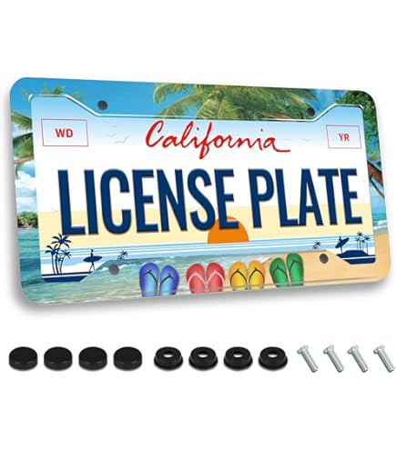 Amazon.co.jp: クロムヤシの木ナンバープレートフレーム、女性用